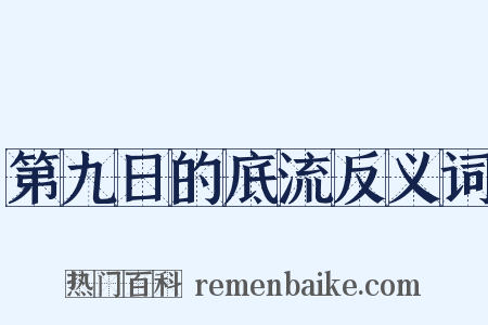 第九日的底流反义词是什么意思的图片